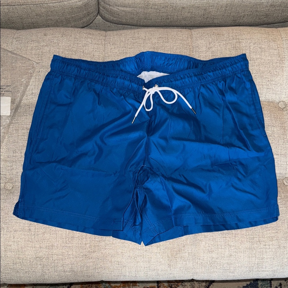 Lands' End Men's Classic Blue Swim Trunks